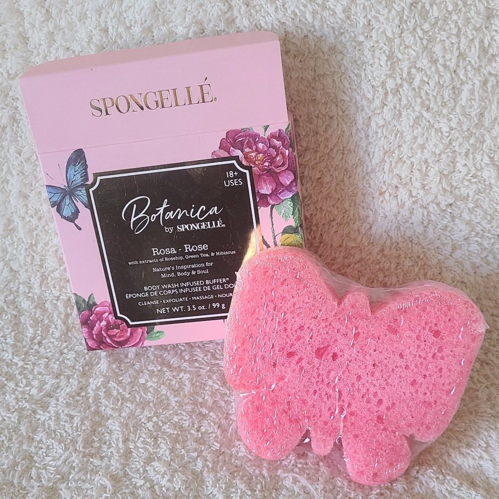 Spongelle Botanica Rose Body Buffer Butterfly